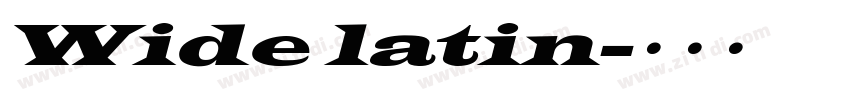 Wide latin字体转换